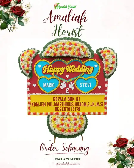 Papan Bunga Pernikahan Logung